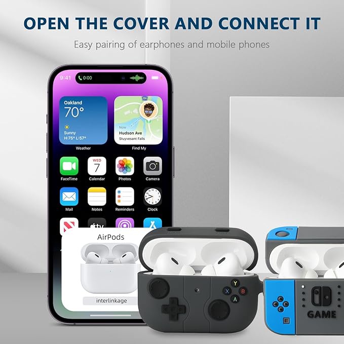[2Pac] Compatible Airpods Pro 3 Case(2025),Cute Gamepad Design Cases Soft Silicone Protective Cases for Apple AirPods Pro 3rd Generation Case,Airpod Pro 3 Cover with Keychain for Men/Boy