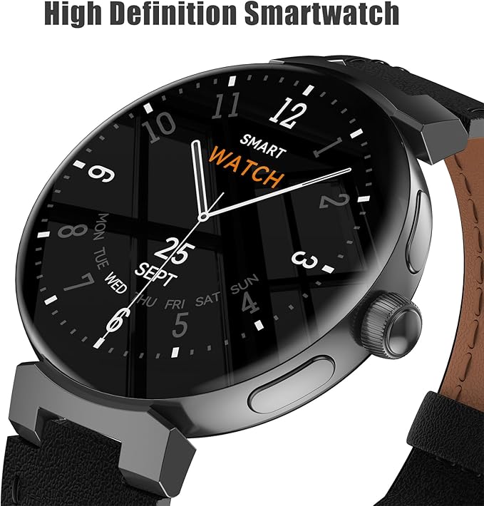aigo Smart Watch for Men Women, Bluetooth Calling, 107 Sports Modes, Health Fitness Tracker with Heart Rate, Sleep Monitoring, 1.73" HD Screen IP68 Waterproof Watches for Android iOS Phone, Black