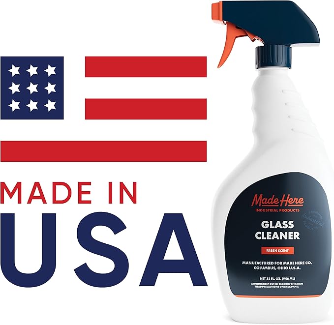 Ultra Concentrated Glass Cleaner - VOC Free, Streak-Free Cleaning for Windows, Mirrors, Glass Showers and More - Fast-Drying and Easy to Use - Ideal for Schools, Hospitals, and More