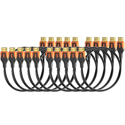 4K HDMI 2.0 Cable 3FT 10-Pack, High Speed 18Gbps HDMI Cord for Neat, Support 4K@60Hz & 2K@240Hz, HDR10, ARC, Dolby, DTS, HDCP 2.2 for TV, Monitor, PC, Laptop, HDMI Switch/Splitter, HUB, KVM