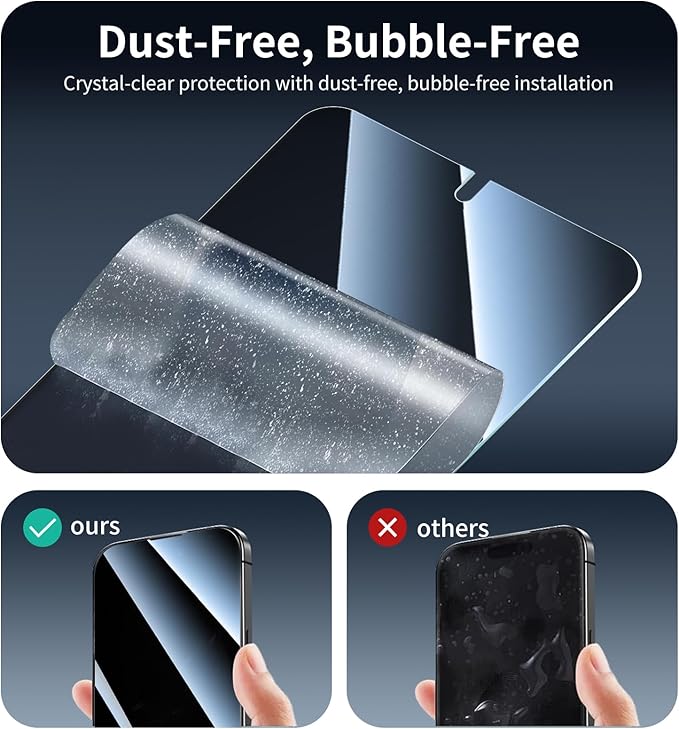3*Screen Protector for Samsung Galaxy S24/S25 with a Installation Alignment Aid, Double Shatterproof HD Tempered Glass Film, Impact-Protection [9H Hardness][Anti-Shatter][Anti-Scratch]