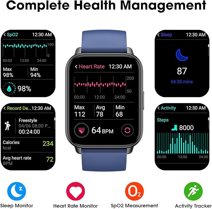Pedometer Watch Senior Friendly No App/Phone Required, Waterproof Fitness Tracker Watch with Step Counter Calories/Sleep Tracker for Walking Running for Men Women