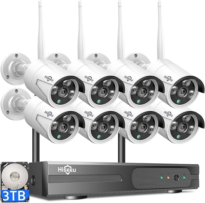 Hiseeu 5MP Home Security Camera System Outdoor, 2.4G/5G Wireless WiFi Pro
