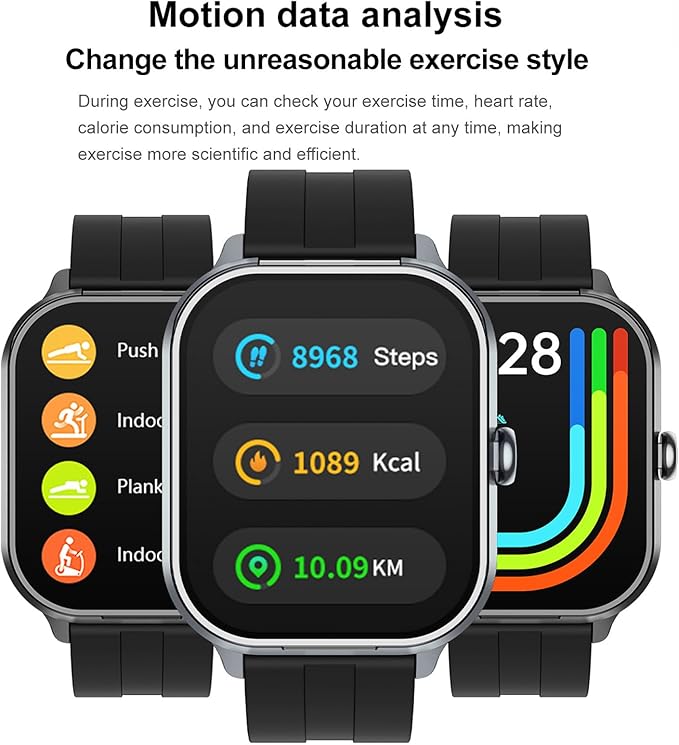 Denash Smart Watch with Earbuds, 2.01" HD Screen 2 in 1 Smartwatch with Bluetooth Earbuds, 100+ Sport Fitness Tracker, NFC, Pedometer, Sleep/Heart Rate/Monitor Compatible with iOS & Androd