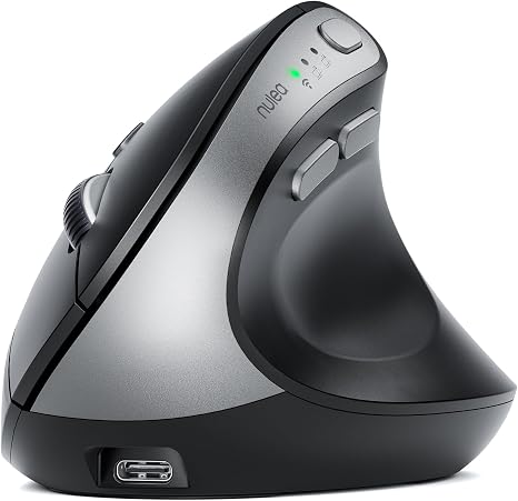 Nulea Ergonomic Vertical Wireless Mouse with Silent Click and Rechargeable