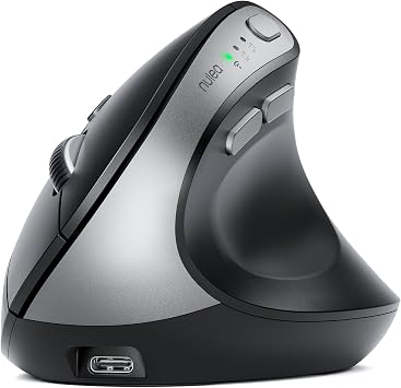 Nulea Ergonomic Vertical Wireless Mouse with Silent Click and Rechargeable
