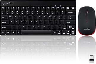 Perixx PERIDUO-712B Wireless Mini Keyboard and Mouse Set, Black, US English Layout - Image 1