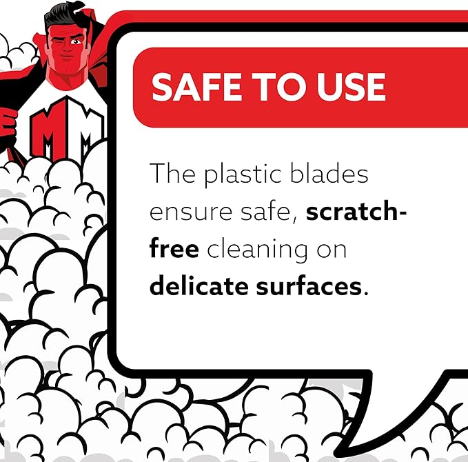 Mighty Melt Multi-Surface Plastic Scraper Tool - Non-Scratch - for Removing Burnt Food, Tough Stains & Stickers from Glass, Ovens, & More - Adhesive Remover - 10 Metal & 10 Plastic Blades