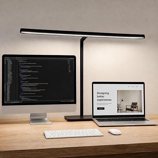 LED Desk Lamp for Home Office, 32in Eye-Caring 18W Touch Desk Light