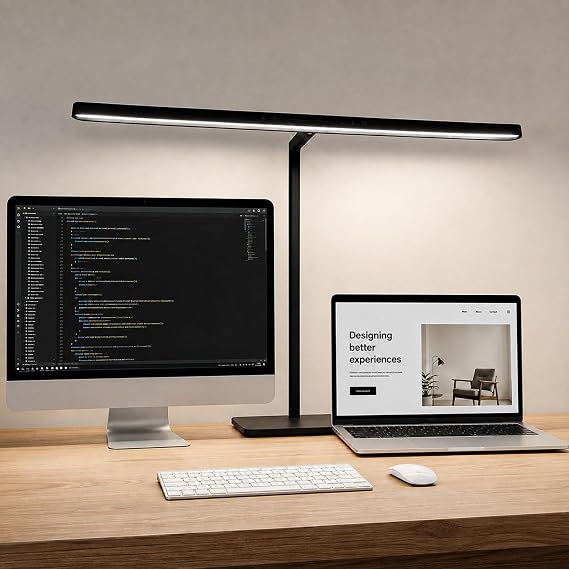 LED Desk Lamp for Home Office, 32in Eye-Caring 18W Touch Desk Light