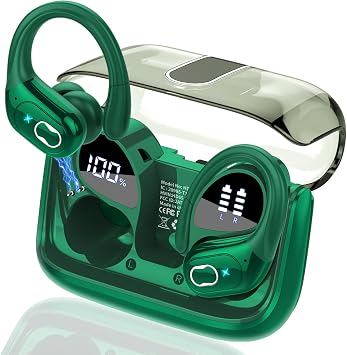 Aptkdoe Wireless Earbuds 75H Bluetooth 5.4 Sport Headphones with Earhooks