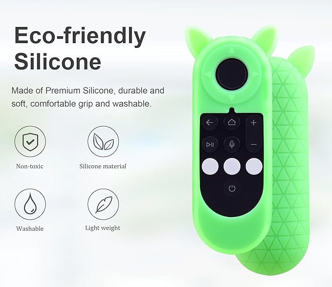 Silicone Case Cover for Facebook Protal TV Remote, Glow Green Protective Sleeve