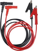 DIANN 2pcs Multimeter Test Leads Banana Plug Right Angle to Alligator Clips Soft Test Cable Wires for Electrical Testing 3.3ft / 1m - Image 1