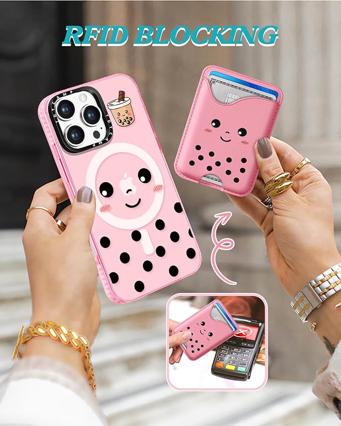 Toycamp for iPhone 16 Pro Max Case - Compatible with Magsafe Credit Card Holder Wallet Magnetic Cute Women Teen Girls Kawaii Girly Unique Fun Design Phone Cover for Apple 16 Promax 6.7"
