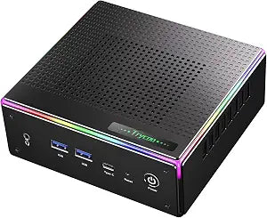 Trycoo HA-4 Mini Gaming PC, AMD Ryzen 7 Mini PC Ryzen 7 7840HS Processor (up to 5.1GHz), DDR5-5600 32GB RAM 1TB PCIe4.0 SSD, 2.5Gbps LAN/Wi-Fi6/BT5.2, USB-C and RGB