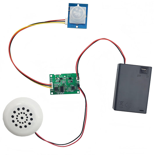 MP3 Music Voice Recording Audio Module Kit DIY Welcomer Sound Recording Board with Speaker and PIR Motion Sensor