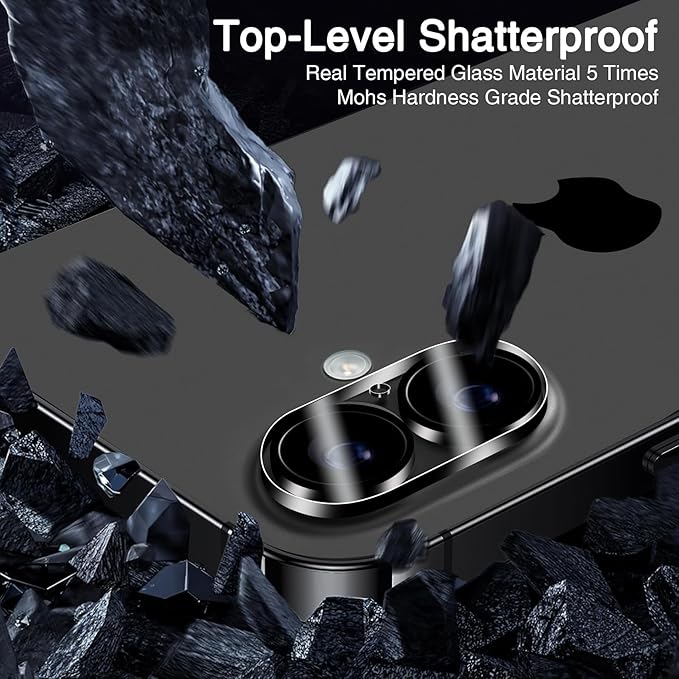 Wiaocit 3 Pack Tempered Glass Camera Lens Protector for iPhone 17, 9H Hardness, Anti-Scratch, Case Friendly