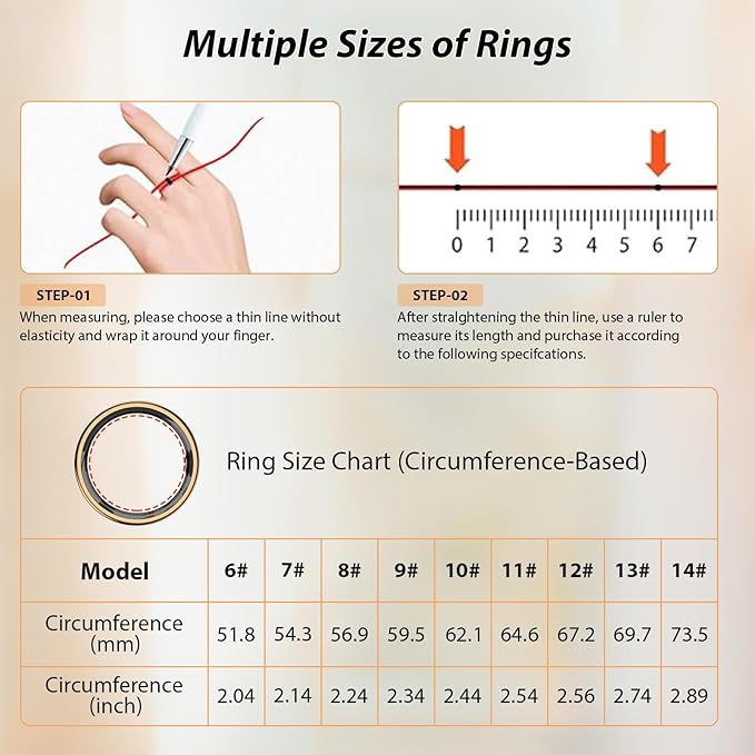 Smart Ring for Women Men Fitness Ring with Heart Rate, Blood Oxygen, Blood Pressure, Sleep Tracker, Step Tracker, IP68 Waterproof Health Ring for iOS & Android,No Subscription Fee (Gold, 12#)