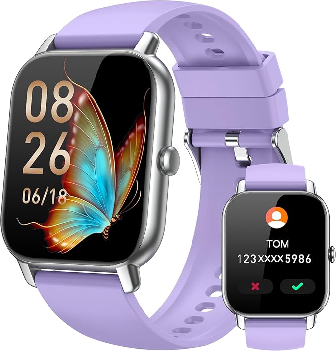 Smart Watches for Men Women(Answer/Make Call),1.85 inch HD Fitness Tracker Watch with Activity Counter/Sleep Monitor/ 110+ Sports Modes,IP68 Waterproof Smart Watch for Android iPhone iOS Compatible