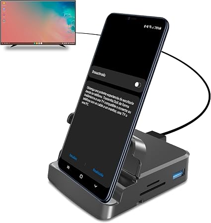 GKI Docking Station, USB C Mobile Phone to 4K HDMI Hub, 7-in-1 Charging Station, Support DP Alt Mode, Compatible with Samsung Dex Mode.