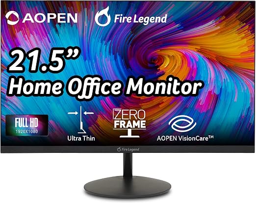 AOPEN by Acer 21.5in FHD 1920x1080 100Hz Office Monitor 22SA2Q Hbi