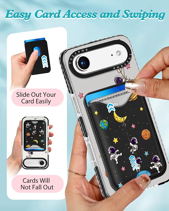 Toycamp for iPhone 17 Air Case - Compatible with Magsafe Credit Card Holder Wallet Magnetic Cute Women Teen Girls Kawaii Girly Unique Man Boys Design Phone Cover for Apple 17 Air
