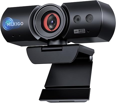 NexiGo HelloCam Ultra, 4K Webcam with Windows Hello Facial Recognition, Auto Electronic Shutter, 1080p 60fps, 9-Step Digital Zoom, Stereo Mics, Ultra HD Web Cam for Zoom/Teams/Streaming/Video Calls