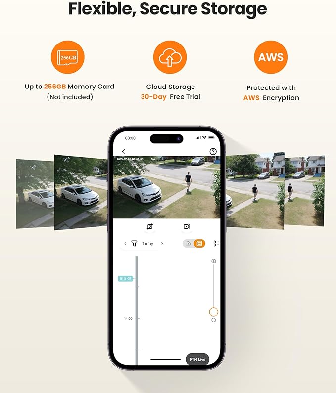 Anlapus 3MP 2K WiFi Security Camera Outdoor Indoor, WiFi6 & 2.4GHz Plug-in Cameras for Home Security, Color Night Vision, Human Vehicle Detection, Spotlight Siren Alarms, 24/7 Recording,Easy Install