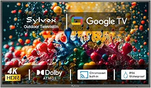 SYLVOX Smart Outdoor TV, 43 inch Outdoor Television 4K Google TV
