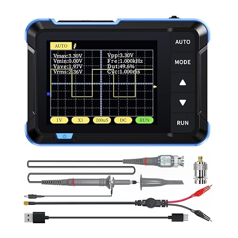 Handheld Digital Oscilloscope Multimeter, DSO152 2.8" TFT Kit - Portable Automotive Pocket Oscilloscope, 2.5MS/s High Sampling Rate, 200KHz Bandwidth, Trigger Function Auto/Normal/Single - Image 5