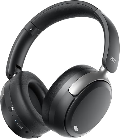 Acer OHR516 Noise Cancelling Headphones - Over Ear, 60H Battery, Black