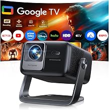 Smart 4K Projector [Google TV Stick Built-in & 360° Stand] with WiFi 6, Bluetooth 5.3, HDR10, 30W Hi-Fi, AI Auto Focus, Outdoor Portable Short Throw Movie Projector for Home Theater Bedroom Ceiling - Image 1