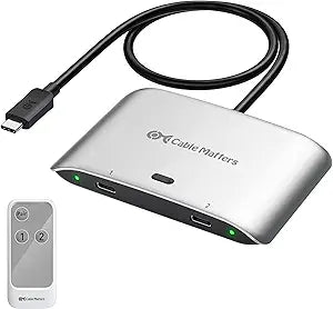 Cable Matters 20Gbps USB C KVM Switch for 2 Computers, 140W PD Charging