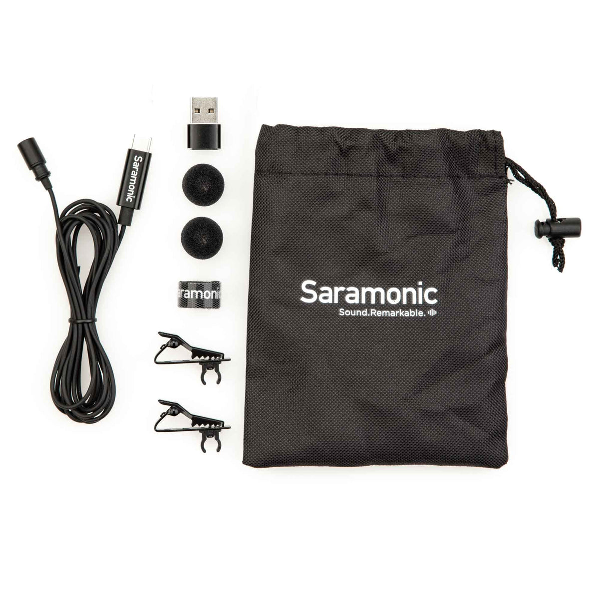 Saramonic LavMicro-U USB C Lavalier Microphone for iPhone 15, iPad, Android, Omnidirectional Condenser Lapel Mic for Vlogging, Interviews, YouTube, TikTok