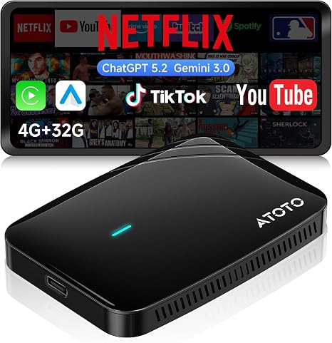 Wireless CarPlay&Android Auto Adapter Magic AI Box 4GB+32GB