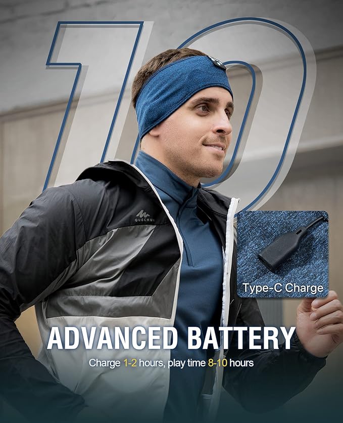 2 Pack Sleep Headphones Bluetooth 5.4 Headband, Wireless Sleeping Headband Headphones with Ultra-Thin Stereo Speaker for Side Sleepers, Sweat Resistant Sport Headband for Workout Yoga Running