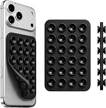 Black Octobudyy Silicone Phone Sticky Grip,Removable Double Sided Phone Grip Hands-Free Mirror Cell Phone Case Mount Hands-Free Selfes & Videos for DPhone & Android, Trending TikTok Items - Image 1