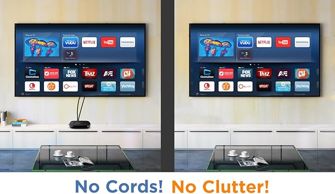 Mount-It! Universal Streaming Device Mount - Securely Attaches Behind Your TV - Compatible With Apple TV, Roku, Amazon Fire TV, TiVo Mini Black