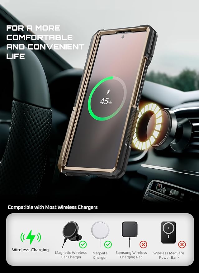 SUPCASE for Samsung Galaxy Z Fold 7 Case with Kickstand (UB Grip), [Built-in Tempered Glass Screen Protector] [Hinge Coverage] Military-Grade Protection Phone Case, Desert