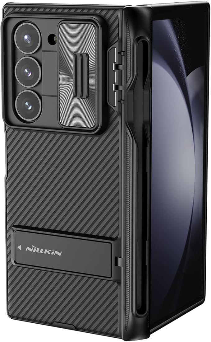 SaharaCase Raider Series Full-Body Case for Samsung Galaxy Z Fold6 - Anti-Slip Grip, Metal Camera Lens Frame, Four-Cornered Insulation Design, Wireless Charging Compatible (Scorpion Black)