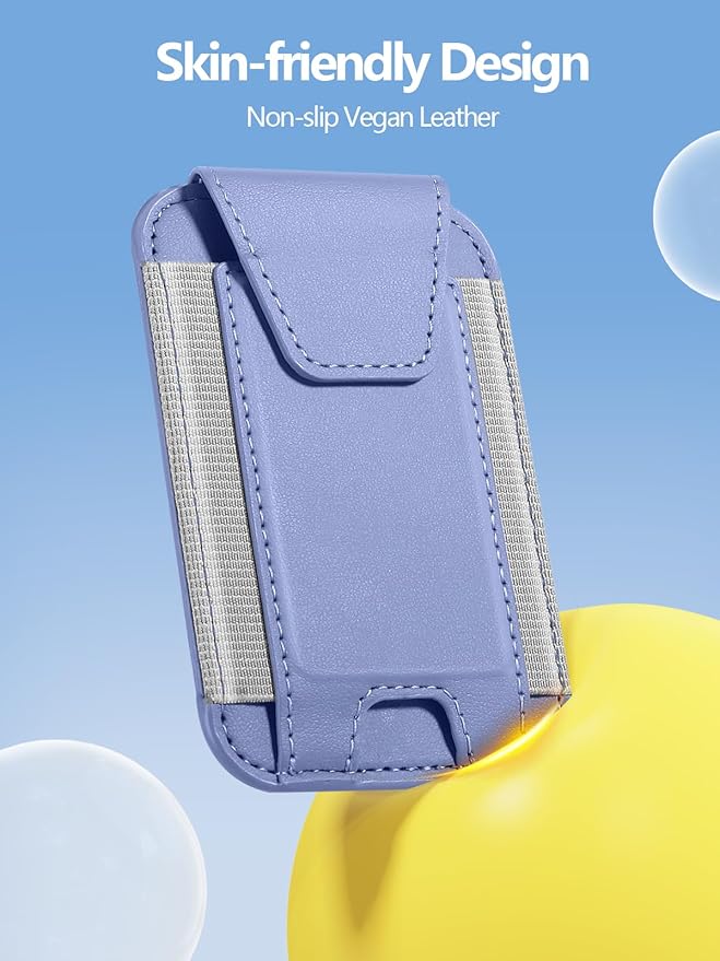 Miroddi for MagSafe Wallet with Privacy Flap, Strongest Magnetic Card Holder for iPhone 17, iPhone 16/15/14/13/12 Series, Detachable Magnetic Phone Wallet, RFID Blocking, Fit 7 Cards, Wisteria Purple
