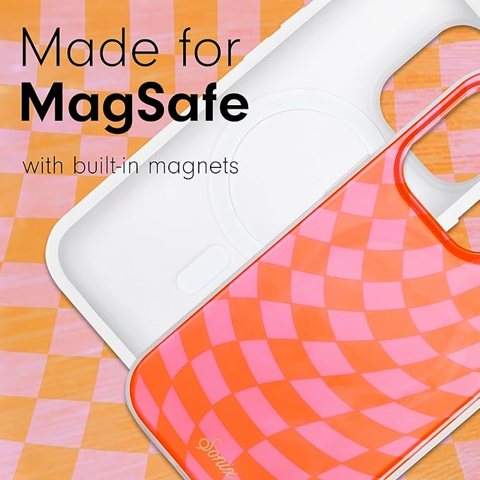 Sonix Case for iPhone 15 Pro | Compatible with MagSafe | 10ft Drop Tested | Checkered | Checkmate Pink