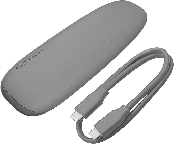 ASUS Cobble M.2 SSD Enclosure, Tool-Free USB-C 10Gbps External NVMe/SATA Case, Aluminum Cooling, IP55 Water & Dust Resistant, Supports M.2 2230–2280, for PS5, MacBook & Windows, Gray, 1 Year Warranty