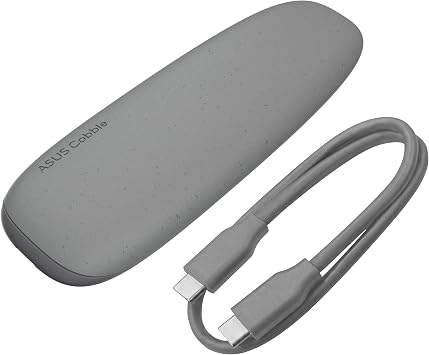 ASUS Cobble M.2 SSD Enclosure, Tool-Free USB-C 10Gbps External NVMe/SATA Case, Aluminum Cooling, IP55 Water & Dust Resistant, Supports M.2 2230–2280, for PS5, MacBook & Windows, Gray, 1 Year Warranty