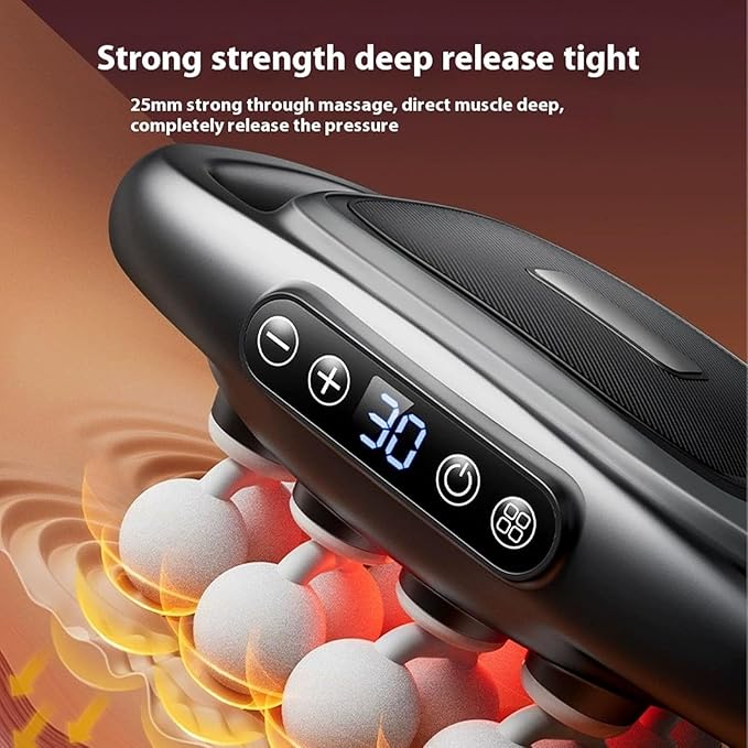16-Head Massage Gun Set with 30 Levels & 3 Modes, Massage Gun Deep Tissue Neck Massager with 16 Heads, for Deep Tissue, Back, Shoulders, Legs