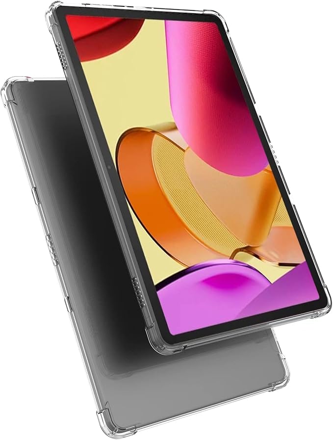 Dteck for Amazon Fire Max 11 Clear Tablet Cover 11" (13th Generation) 2023 Release, Durable Soft Silicone Transparent Back Cover with 1 Stylus Pen, Lightweight Slim Fit Thin TPU Rubber Case, Clear