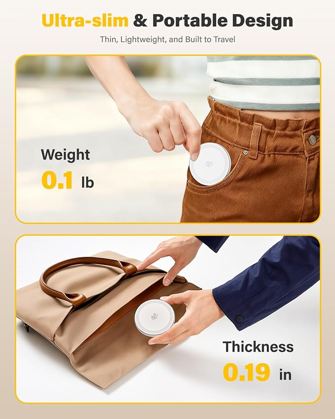 25W Qi2.2 Magnetic Wireless Charger, Fast Charging Pad for iPhone 17/16/15/14/13/12 Series & AirPods, Strong Magnet, Portable for Travel Home Office (White, 2Pack 10FT)