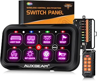 Auxbeam 8 Gang Switch Panel RC800 with Wireless Remote Control Up to 165FT - Image 1