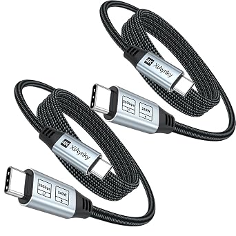 USB C Data Monitor Charing Cable 6FT 2-Pack , 4K, 20Gbps, 240W Charging,