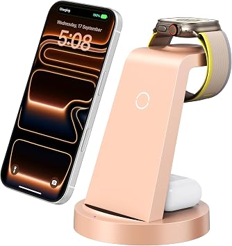 Anlmz 3 in 1 Charging Station - Wireless Charger for Apple Multiple Devices